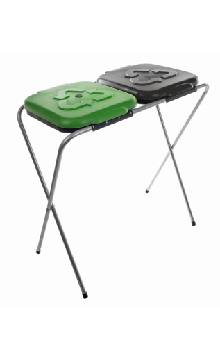 Suport pentru saci de gunoi SORTEX, 120l, metalic, verde-negru (id- 126).png